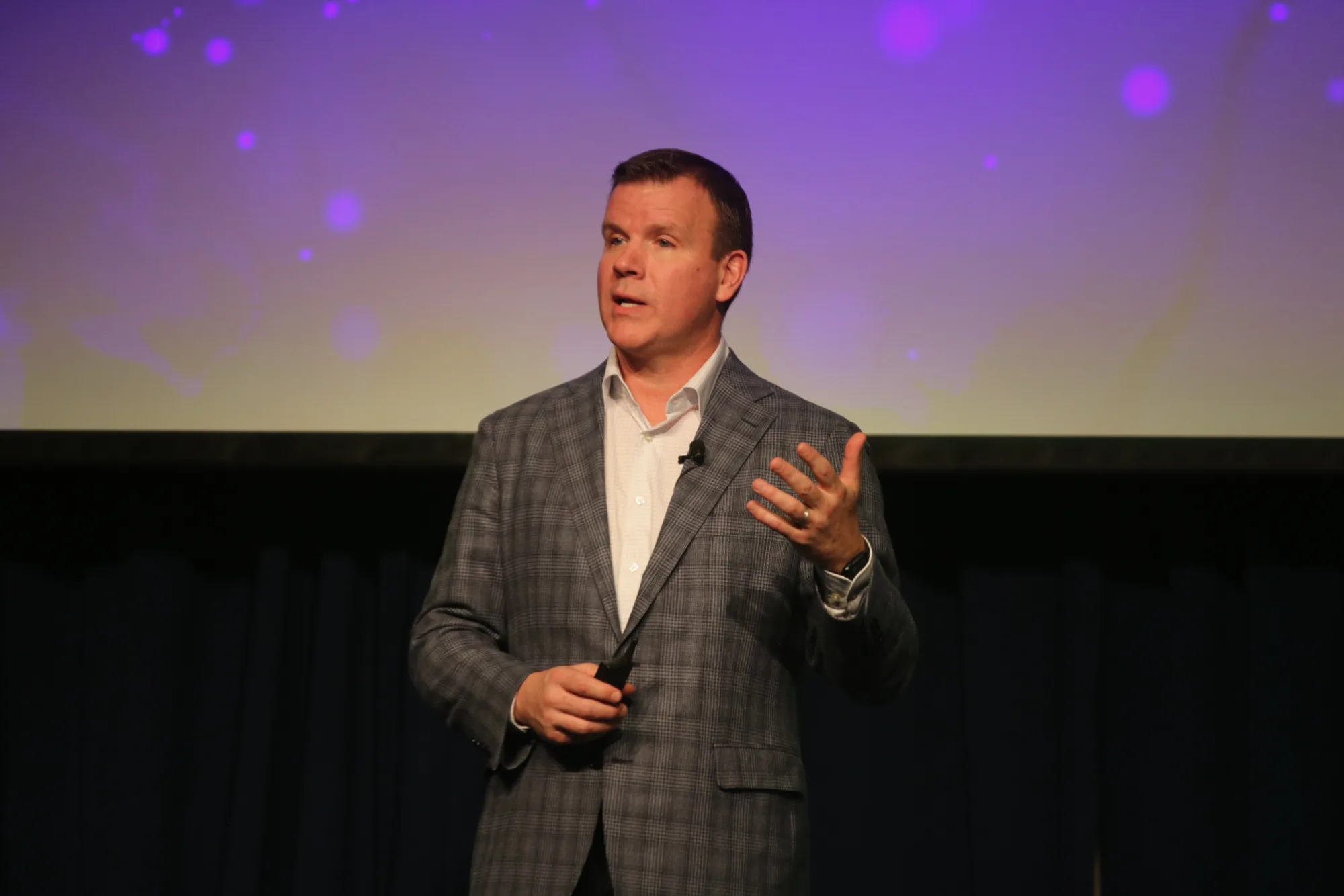Dr. Dan Docherty delivering a leadership keynote